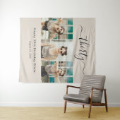 カスタム3写真ハッピー30歳の誕生日 タペストリー (インサイチュ(横))