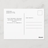 カスタム3写真ユーカリ結婚式の日付を保存 ポストカード (裏面)