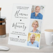 カスタム3写真天国記念結婚記念 台座サイン (インサイチュ)