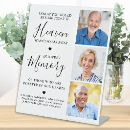 カスタム3写真天国記念結婚記念 台座サイン