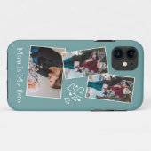 カスタム3写真母の日ターコイズiPhoneケース Case-Mate iPhoneケース (裏面(横))