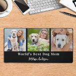 カスタム3写真犬お母さんパーソナライズされた愛人愛人 デスクマット<br><div class="desc">このデスクマットはカスタマイズ可能なフォトコラージュを備えており、お好みの3つの写真を使用して、お気に入りの友人を紹介するのに最適。可愛いモダンデザインは、犬のママやおもしろいデスクのアクセサリーを探している人に最適。それはあらゆる素晴らしオフィス宇宙に追加されパーソナライズされた、それを本当に作ることができるユニーク。このデスクマットに投資してワークスペースを高め、ペットへの愛情を示す。COPYRIGHT © 2023 Judy Burrows,  Black Dog Art - All Rights Reserved.カスタム3写真犬お母さんパーソナライズされたペット恋人デスクマット</div>