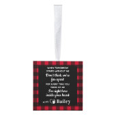 カスタム3写真赤バッファロープライドPETメモリアル キューブオーナメント (右)