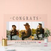 カスタム3写真部卒業おめでとう標識 アクリルサイン (ウェディング)