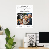 カスタム3写真55周年結婚歓迎 ポスター (ホームオフィス)