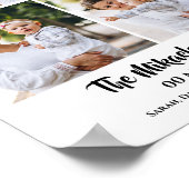 カスタム3家族写真コラージュ ポスター (角)