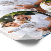 カスタム3家族写真コラージュ ポスター (角)