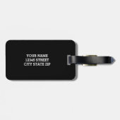 カスタム3文字モノグラム飛行機旅行荷物タグ ラゲッジタグ (裏面横)