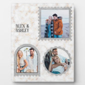 カスタム3枚の写真でサインモダンホーム壁 フォトプラーク (正面)