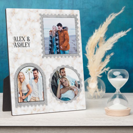 カスタム3枚の写真でサインモダンホーム壁 フォトプラーク (側面)