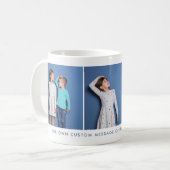 カスタム3枚の写真と文字 コーヒーマグカップ (正面左)