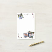 カスタム3枚の写真トライバルアローズ羽毛トレンディー ポストイット (デスク上)