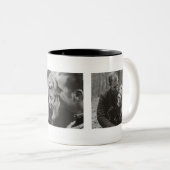 カスタム3枚の写真パーソナライズされた ツートーンマグカップ (正面右)