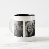 カスタム3枚の写真パーソナライズされた ツートーンマグカップ (正面左)