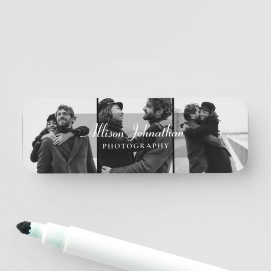 カスタム3枚の写真モダン台写真 名札 (インサイチュ)