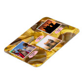 カスタム3枚フォト文字シルクサンフラワーズデコップページ マグネット (左側)