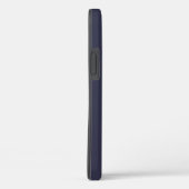 カスタム3枚写真が入るボリューム感のあるモノグラムダークネイビーブルー Case-Mate iPhoneケース (裏面 / 右)