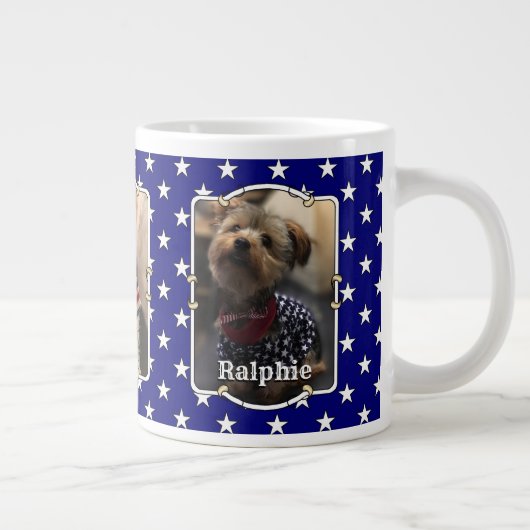 カスタム3枚USAアメリカ国旗かわいい ジャンボコーヒーマグカップ (右)