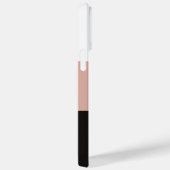 カスタム3色ブロックバラ金ゴールドホワイトブラック Case-Mate iPhoneケース (裏面 / 右)