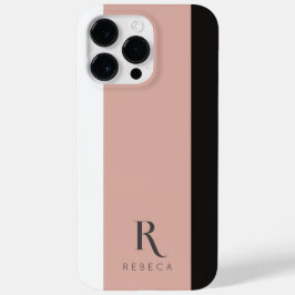 カスタム3色ブロックバラ金ゴールドホワイトブラック Case-Mate iPhone 14 PRO MAXケース