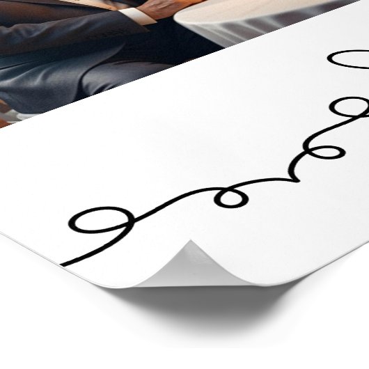 カスタム30周年記念結婚歓迎 ポスター (角)