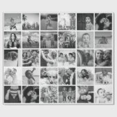 カスタム30枚の写真コラージギフトを作成 ラッピングペーパー (フラット)