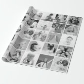 カスタム30枚モダン家族とペット ラッピングペーパー (アンロールド)