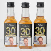 カスタム30歳の誕生日パーティーミニリカーのお気に入りラベル リキュールボトルラベル (ボトル)