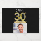 カスタム30歳の誕生日パーティーミニリカーのお気に入りラベル リキュールボトルラベル (シングルラベル)