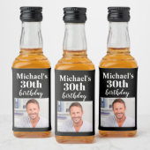 カスタム30歳の誕生日パーティーミニリカーのお気に入りラベル リキュールボトルラベル (ボトル)
