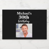 カスタム30歳の誕生日パーティーミニリカーのお気に入りラベル リキュールボトルラベル (シングルラベル)