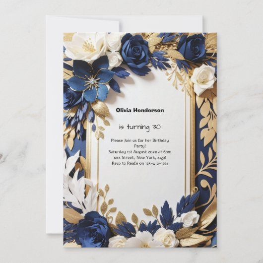 カスタム30歳の誕生日招待状 招待状 (正面)