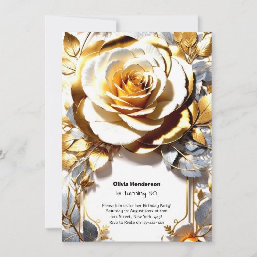カスタム30歳の誕生日招待状 招待状 (正面)