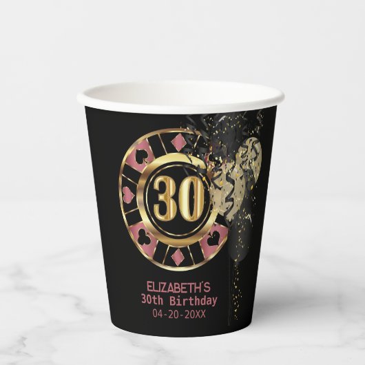 カスタム30thバースデーベガススタイル 紙コップ (正面)