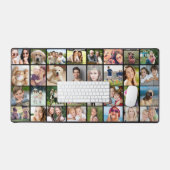 カスタム32フォトコラージブラック デスクマット (キーボード&マウス)