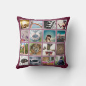 カスタム32フォトコラージュInstagram枕 クッション (裏面)