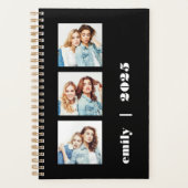 カスタム3 – フォトパーソナライズされた白黒2025 プランナー手帳 (正面)