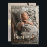 カスタム3 Photo Classy Thank You Birth Announcement シーズンカード<br><div class="desc">カスタム3 Photo Classy Thank You Birth Announcement</div>
