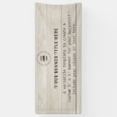 カスタム3' x 5'木製ビジネス素朴バナー 横断幕 (縦)