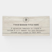 カスタム3' x 5'木製ビジネス素朴バナー 横断幕 (横)