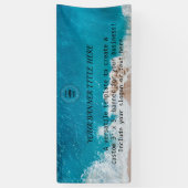 カスタム3' x 5'海ビーチビジネスバナー 横断幕 (縦)