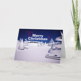 カスタム3Dの雪が多いメリークリスマスの季節の挨拶 シーズンカード