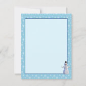 カスタム3D雪だるまクリスマスカード サンキューカード (裏面)