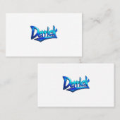 カスタム3D鮮やか文字 – デリック版» 名刺 (正面/裏面)