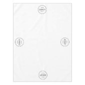 カスタム4サークルロゴ会社ビジネスレストラン テーブルクロス (正面)