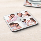 カスタム4セクションファミリーフォトコラージュ正方形フレーム コースター (左側)