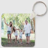 カスタム4フォトコラージュモダンシンプルファミリー キーホルダー (裏面)
