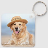 カスタム4フォトコラージュモダンペット犬の愛犬 キーホルダー (裏面)