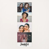 カスタム4フォトコラージュ名前をカスタムするとモノグラム ヨガマット (正面)