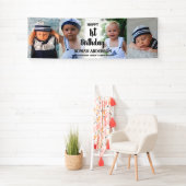 カスタム4フォトコラージュ子供パーティー1st誕生日 横断幕 (インサイチュ)